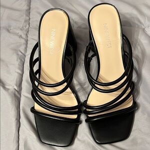 Black nine west heels